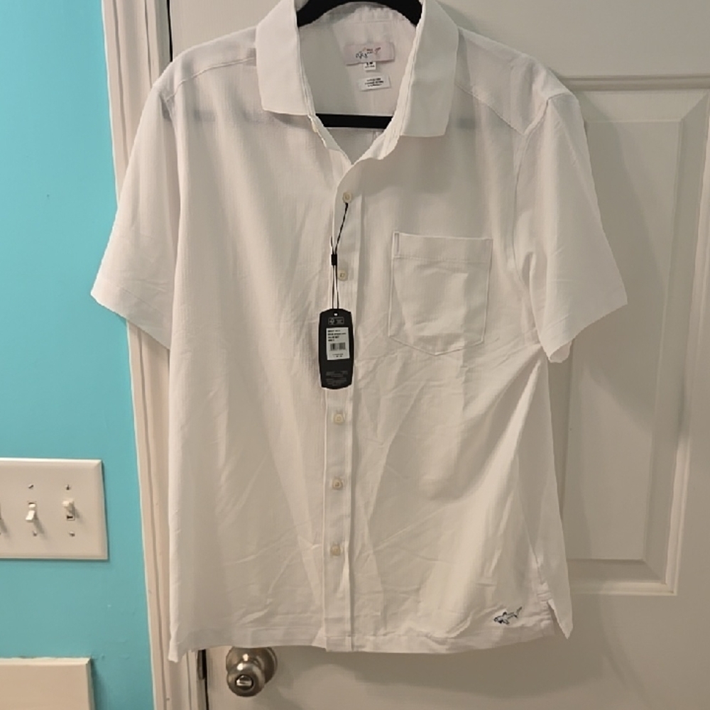 Greg Norman Collection White Casual Button Down Shirt